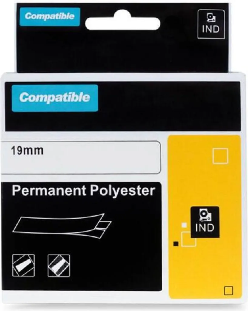 Ruban 18484 anti-décollement pour surfaces incurvées noir sur blanc
