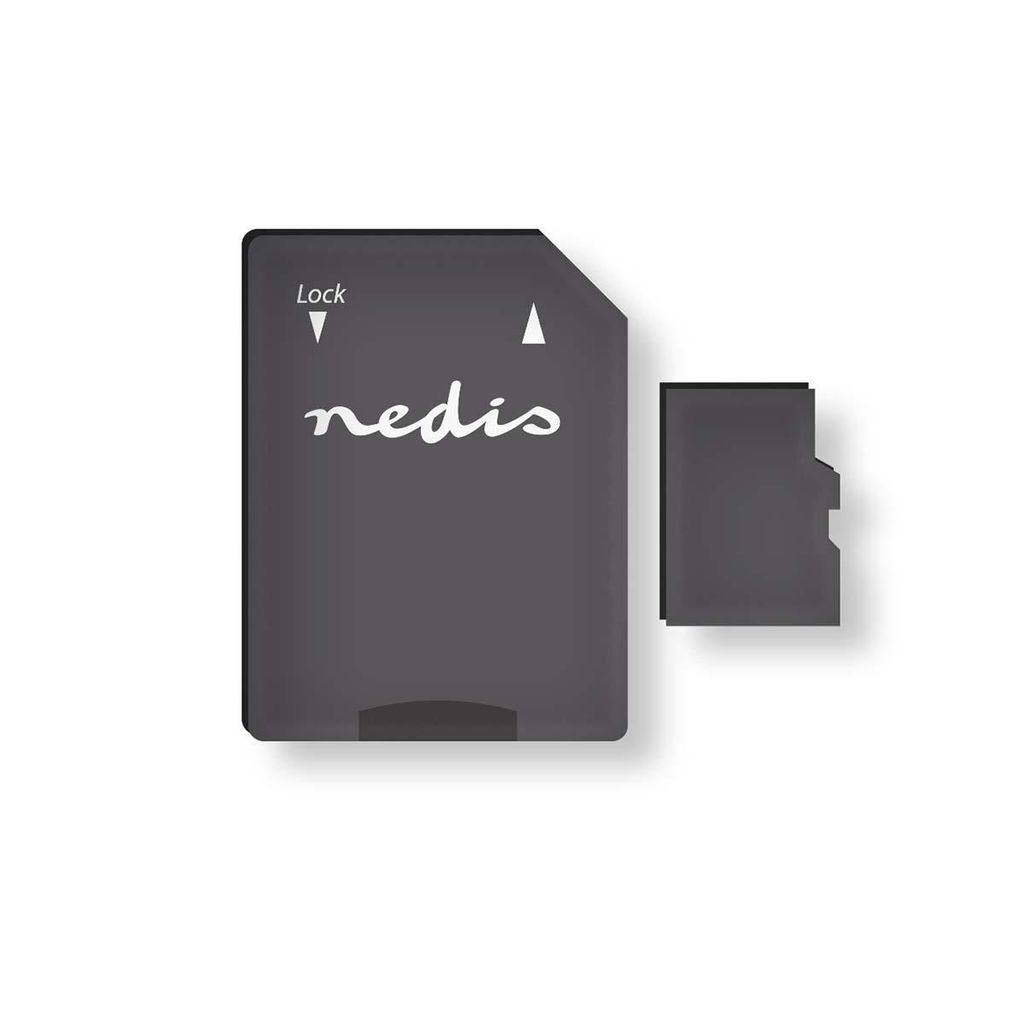Nedis, microSDXC-Speicherkarte 32GB Class 10 UHS-I mit Adapter, Schwarz