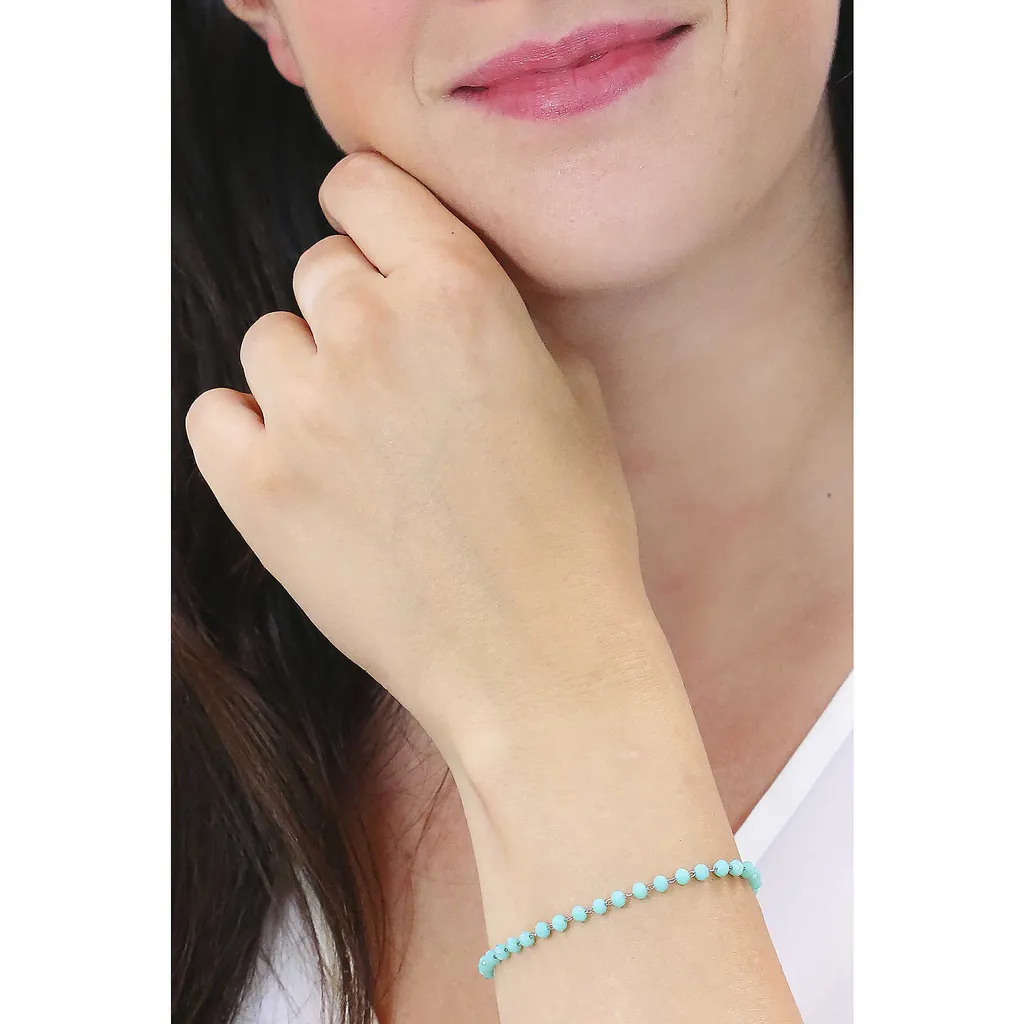 Bracelet perles turquoise véritable compatible avec charms Happy - 2