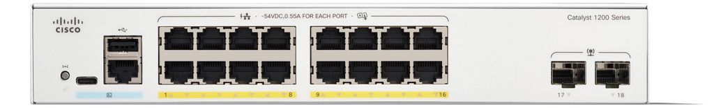 Cisco Catalyst 1200, Zarządzany, L2, Gigabit Ethernet Zdjęcie produktu 