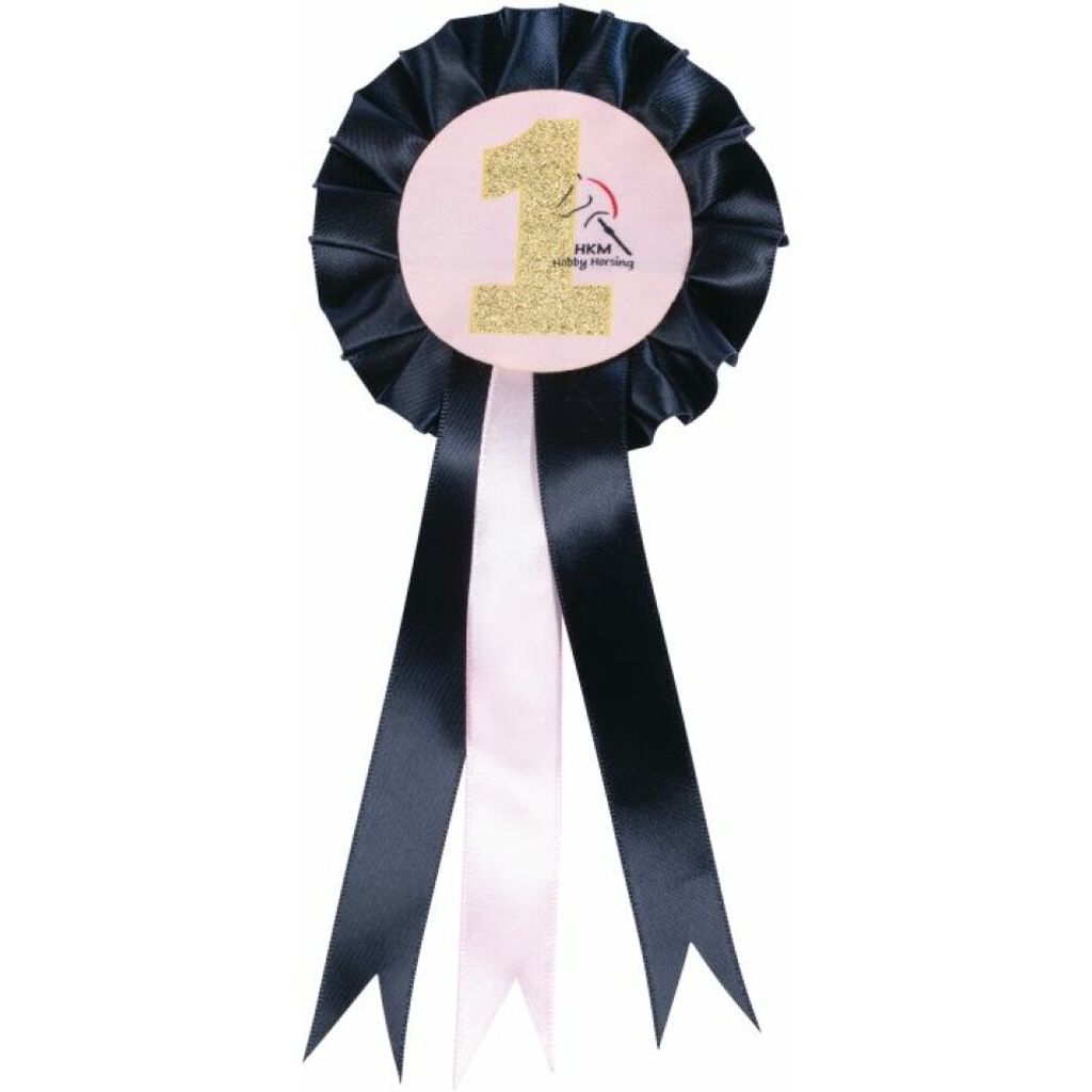 HKM Turnierschleife Hobby Horsing dunkelblau/rosa 137556938