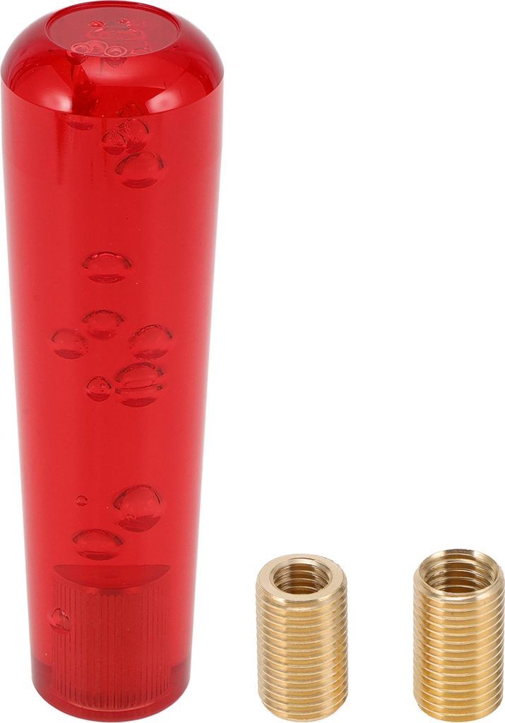 Zylindrischer Kristall 15cm Schaltknauf Universal Schalthebelknauf Acryl fš¹r Automatik- und Schaltfahrzeuge mit 2 Adaptern Rot 1 Set