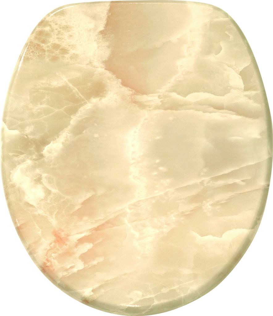 SANILO WC-Sitz mit Absenkautomatik Marmor Natur, Toilettendeckel direkt vom Hersteller, Klodeckel, Klobrille, WC Deckel, Toilettensitz, WC Brille