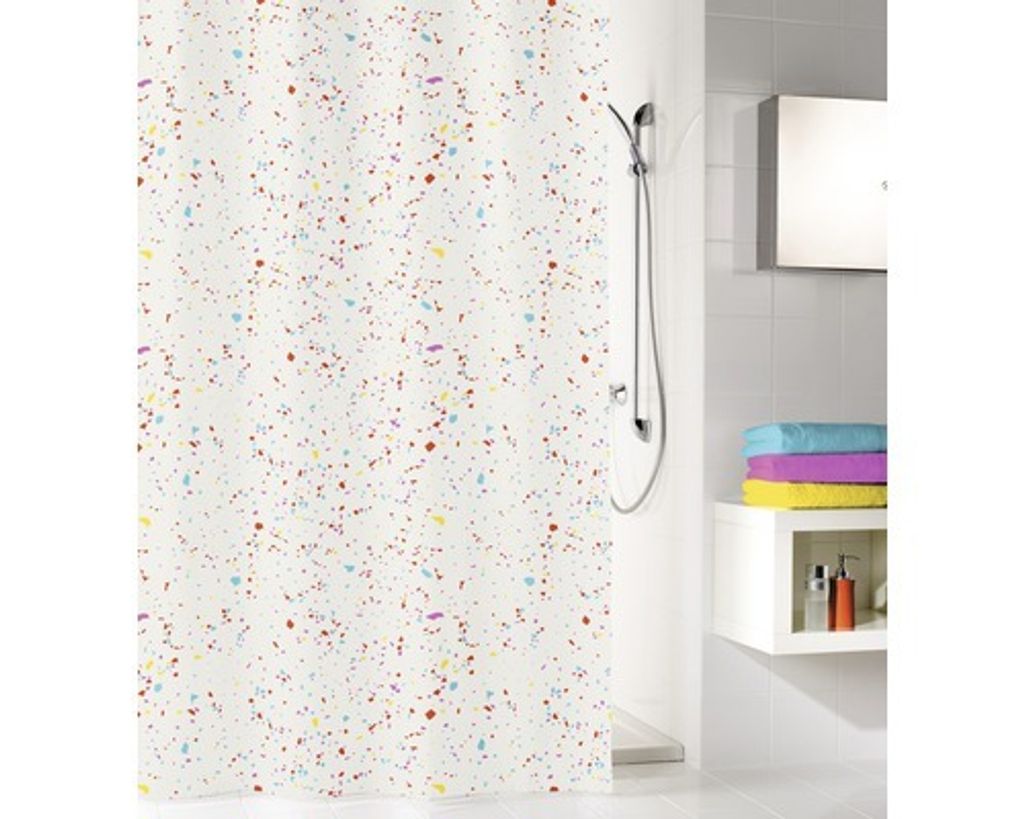 Tenda da doccia Kleine Wolke PEVA CONFETTI Multicolore 180 Immagine del prodotto 