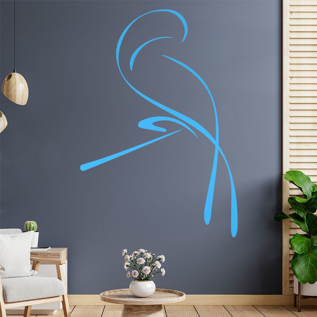 Vogel Linien Wandtattoo in 6 Größen - Wandaufkleber Wall Sticker - Dekoration, Küche, Wohnzimmer, Schlafzimmer, Badezimmer