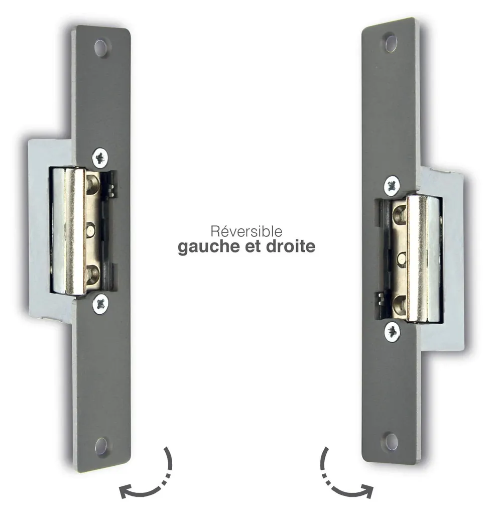 Gâche électrique 12V réversible Extel Weca 90201 - Acier robuste gris