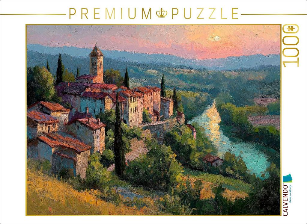 CALVENDO Puzzle Licht über dem goldenen Tal | 1000 Teile Lege-Größe 64x48cm Foto-Puzzle für glückliche Stunden