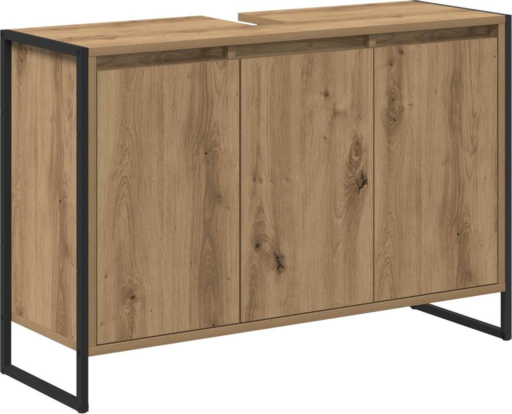 vidaXL Badezimmerschrank mit Tür Kunsthandwerk Eiche 90 x 30 x 60 cm