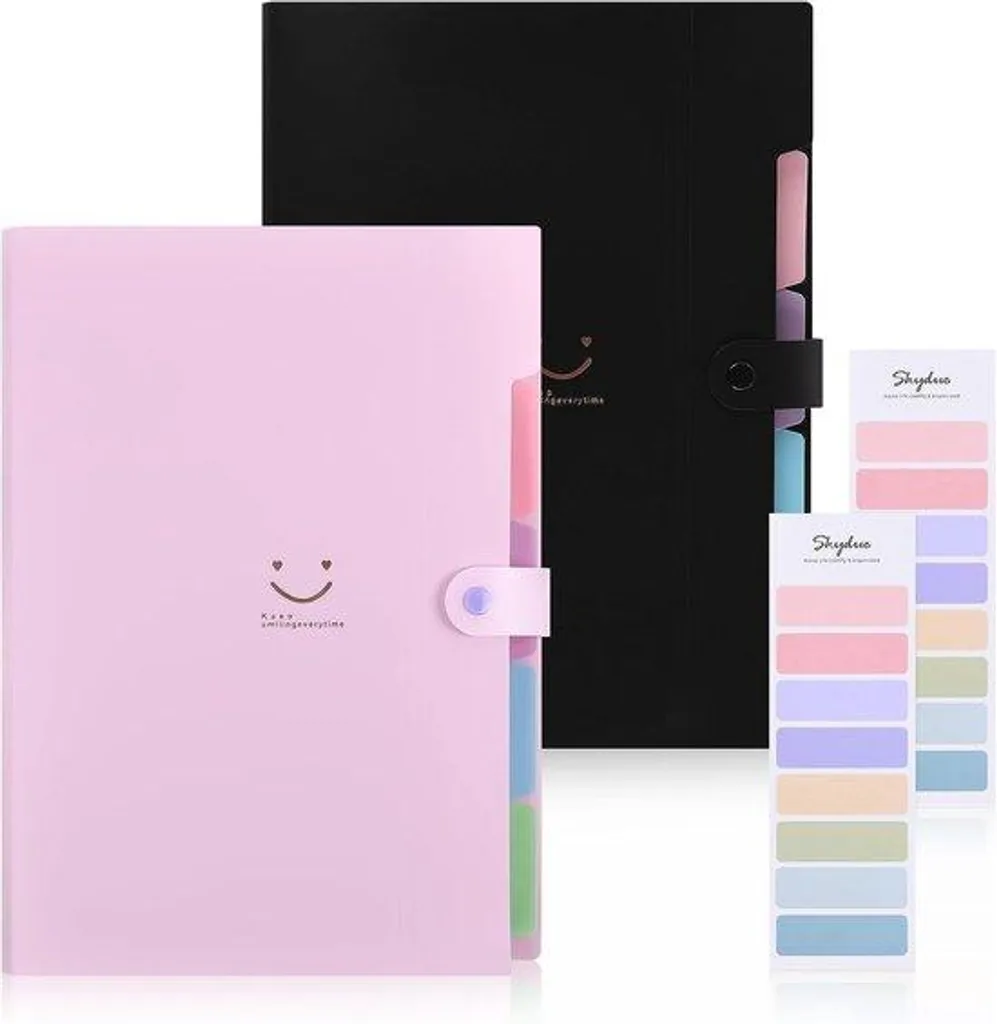 Classeur d'archives A4 avec 12 compartiments et étiquettes couleurs