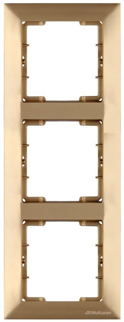 3-fach Rahmen vertikal Gold Optik – Unterputz IP20 für Innen – CANDELA