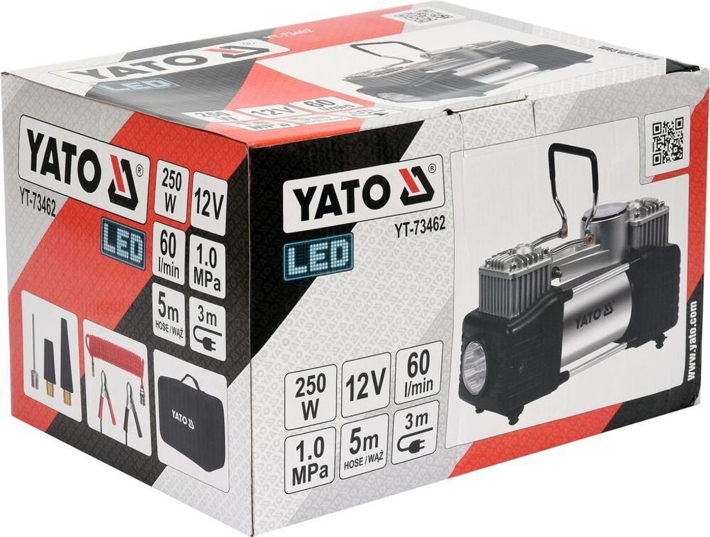 YATO Mini Luftkompressor inkl. LED 12V 250W Produktbild 10