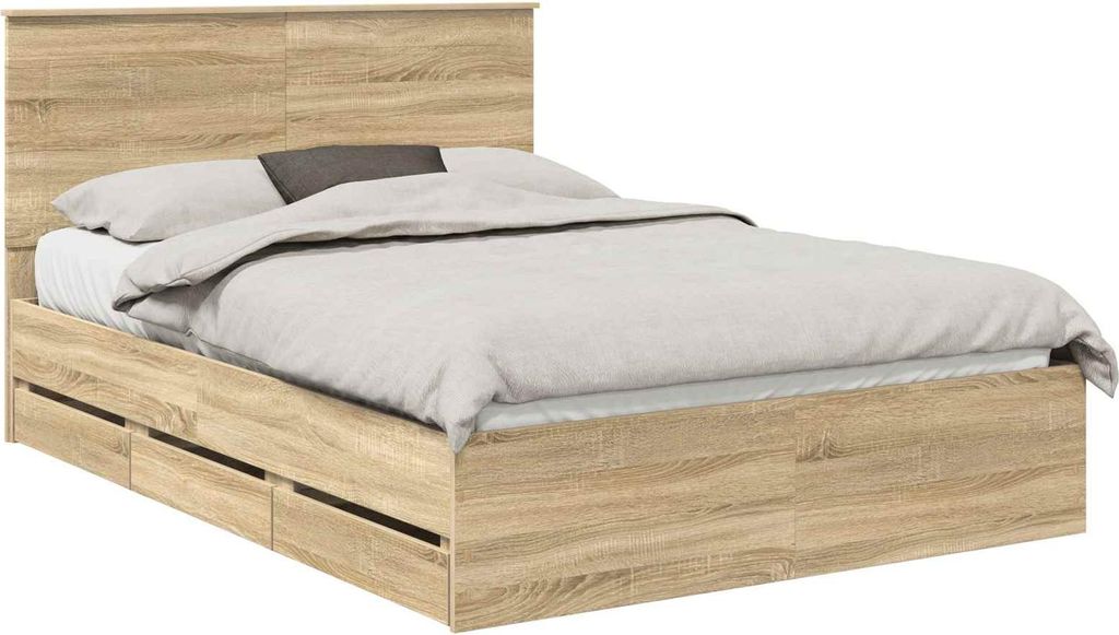Bettrahmen Sonoma-Eiche 160 x 200 cm Ingenieurs Holz