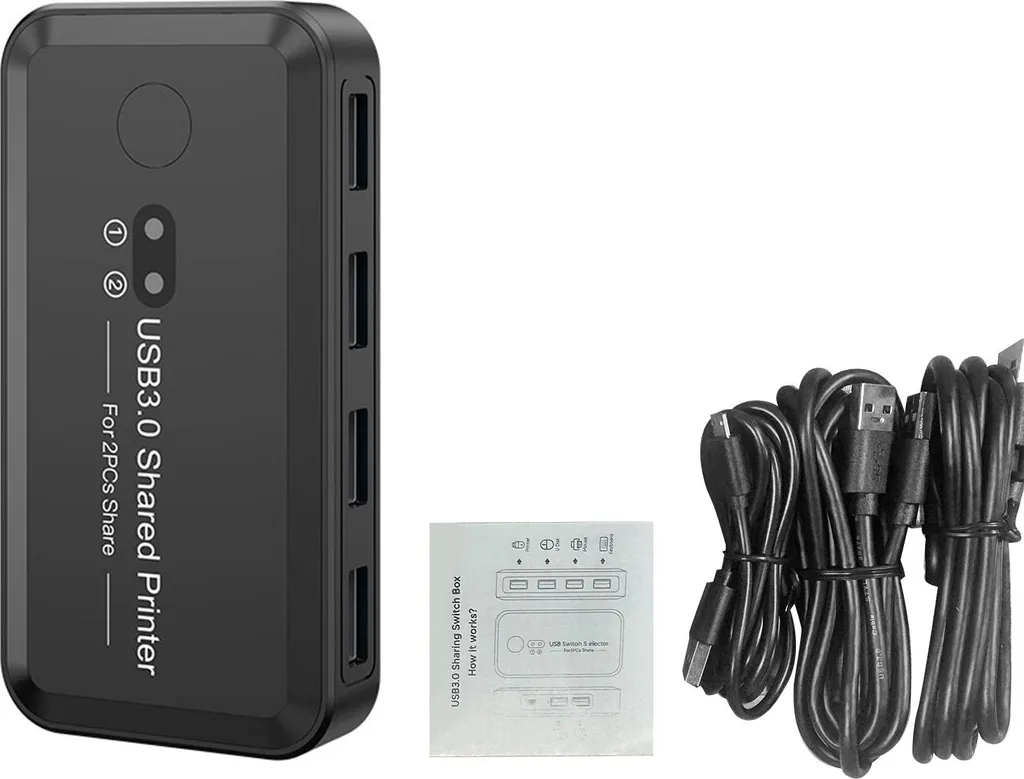 Sélecteur USB 3.0 Haute Vitesse 5Gbps pour 2 PC et 4 Ports Accessoires