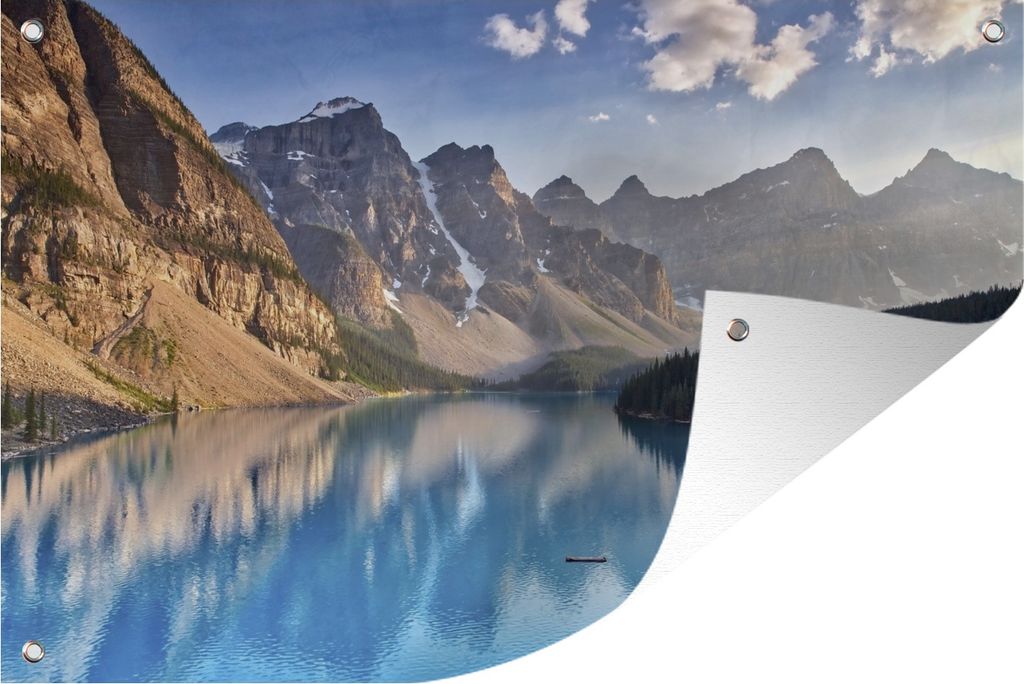 MuchoWow 90x60 cm Outdoor-Poster Gartendeko Sichtschutz Garten Poster für den Garten Moraine Lake in der Provinz Alberta in Kanada