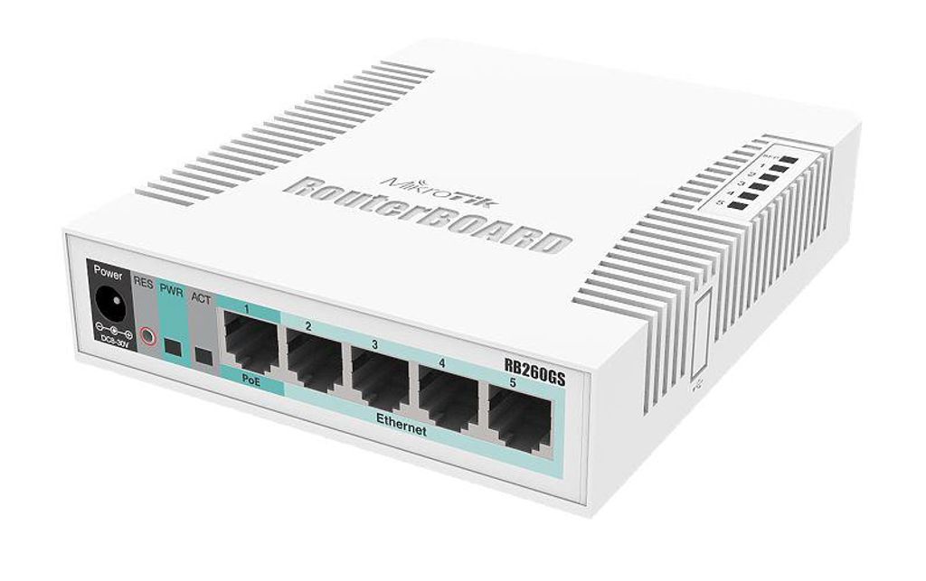 MikroTik RouterBOARD CSS106-1G-4P-1S (RB260GSP), TF470 Image du produit 