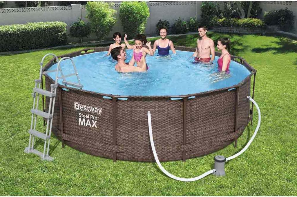 Bestway Steel Pro Max Rattan Ø 366x100 Cm Stahl Runder Produktbild 21