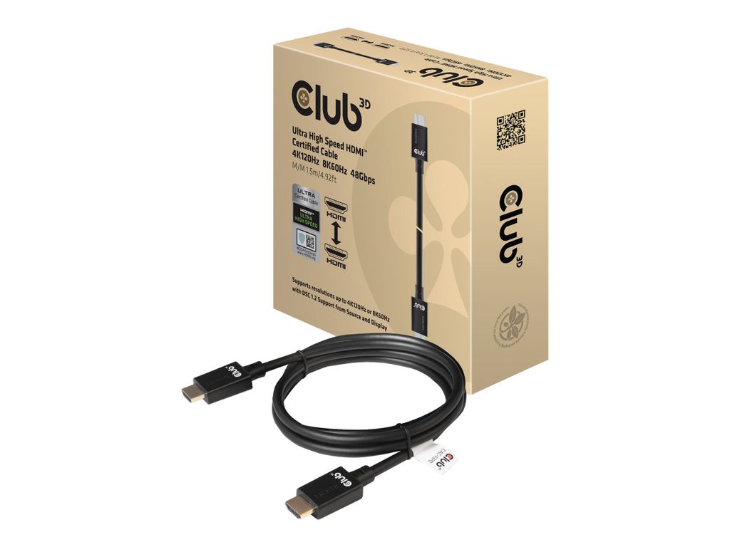 Club3D HDMI-Kabel A -> A 2.1 Ultra High Speed 10K HDR 1.5m retail