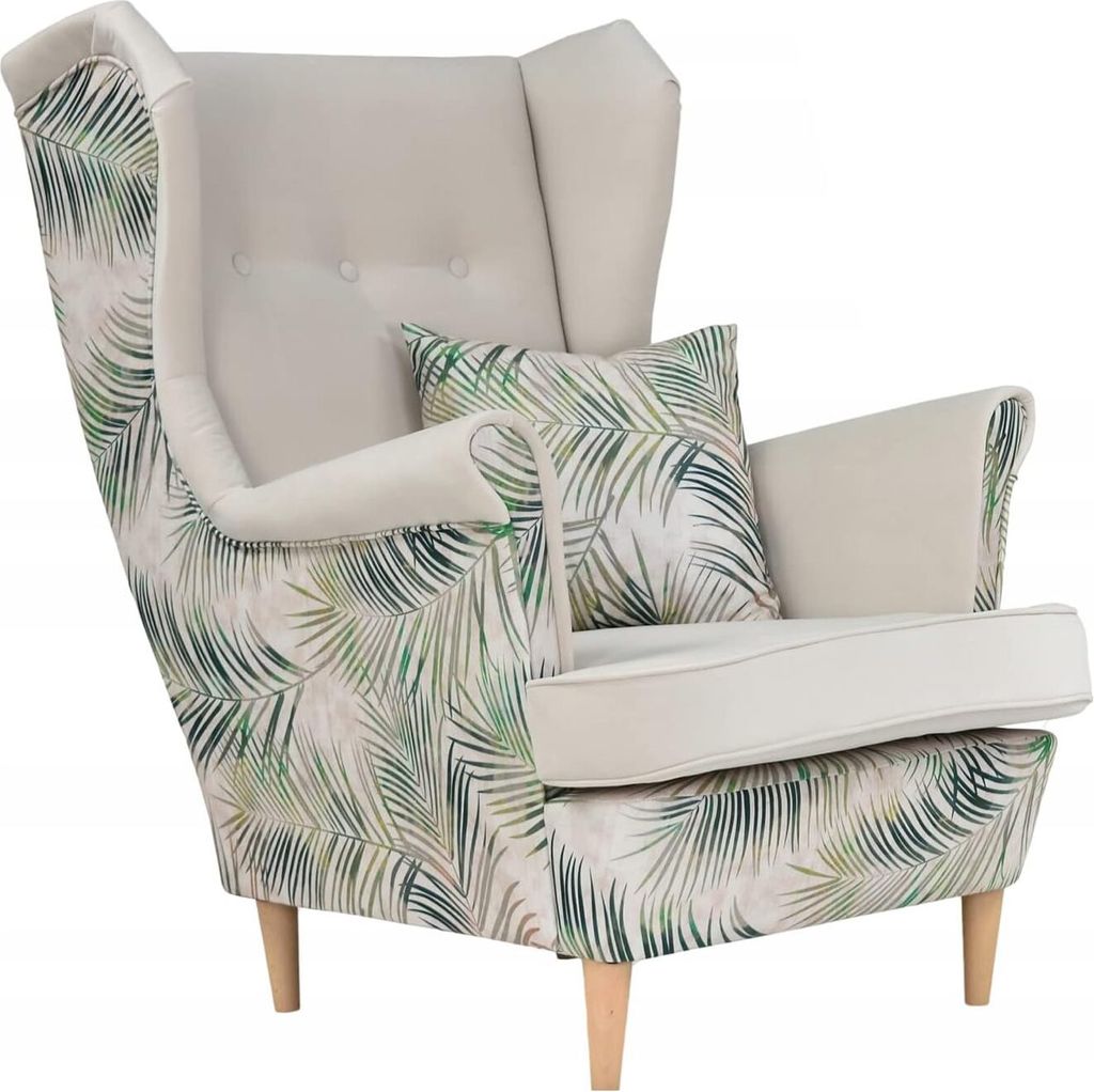 Family Meble Ohrensessel Print Duo Relaxsessel Skandinavisch Bequemer Sessel Loungesessel Fernsehsessel Für Wohnzimmer Schlafzimmer Büro (M122/TR...