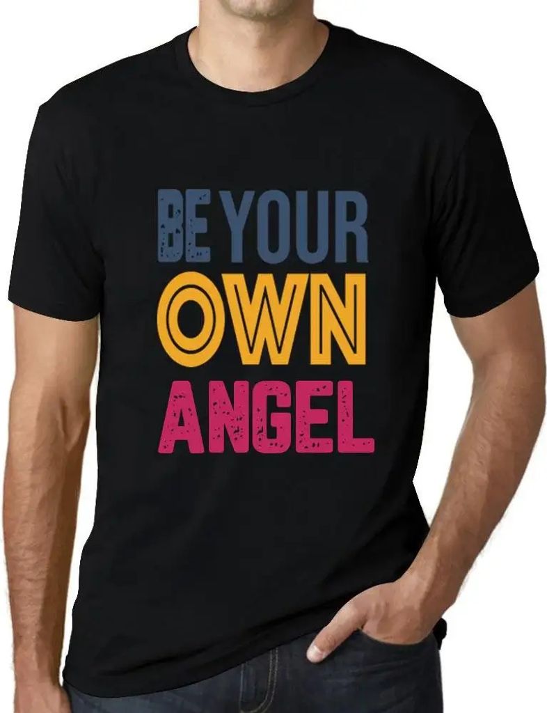 Herren Grafik T-Shirt Sei dein eigener Engel – Be Your Own Angel – Öko-Verantwortlich Vintage Jahrgang Kurzarm Lustige Druck Geburtstag Gesche...