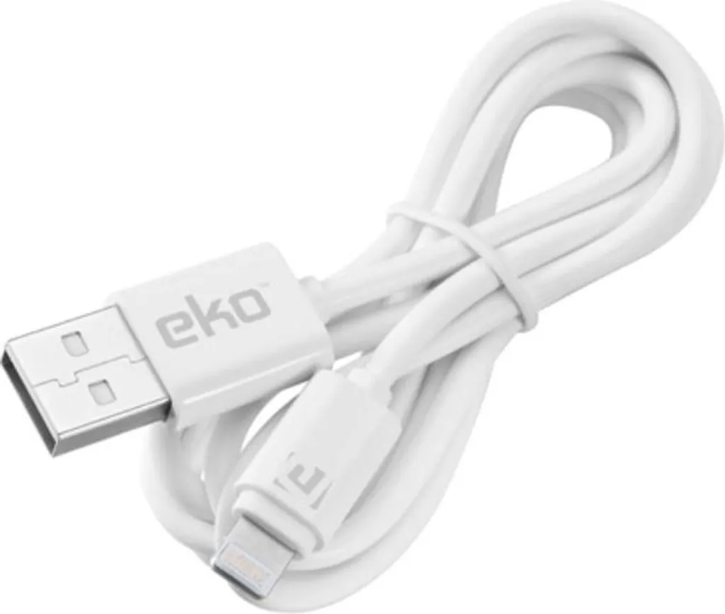 Cavo Lightning EKO 1m Bianco 2.4A: Sincronizzazione e Carica Rapida - 2