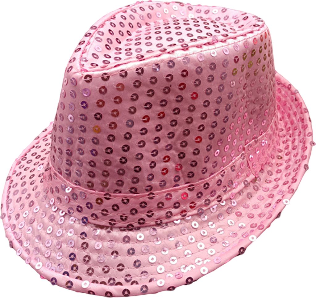 Glänzender Jazzhut mit kurzer Krempe und Säumen für Erwachsene und Kinder, mit Pailletten verziert, für Bühnenshow, Partyzubehör