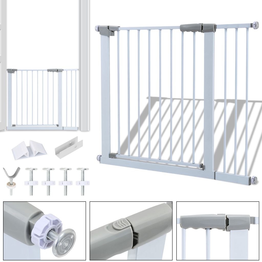 Extra Hohes Einziehbares Schutzgitter – 149,9 Cm Breit, 121,9 Cm Hoch, Grau, Für Tür- & Treppenbereich