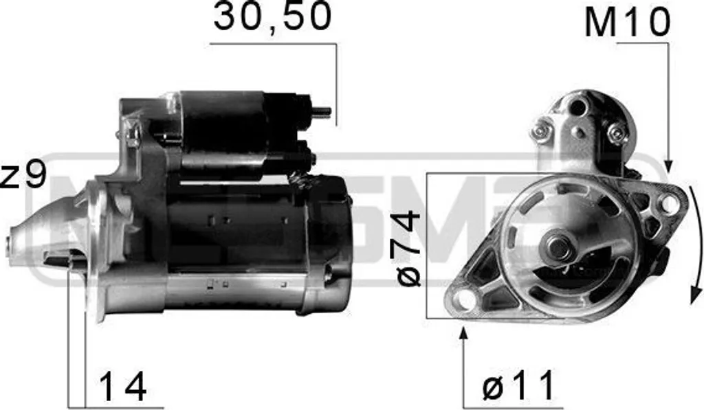 Démarreur ERA 220654A pour Toyota Auris Avensis et Corolla OE 28100-0T030