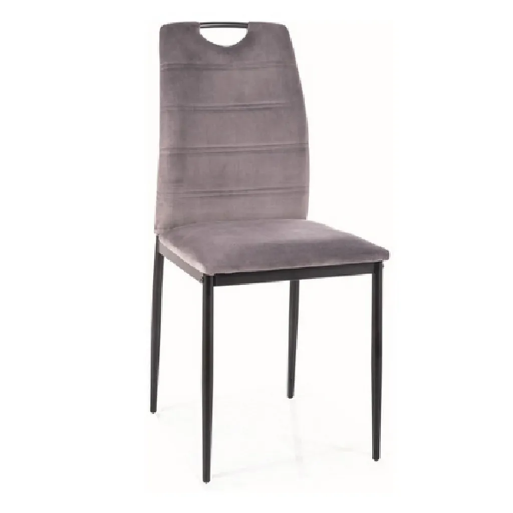 Sedia da pranzo imbottita GAJANA - nero / grigio