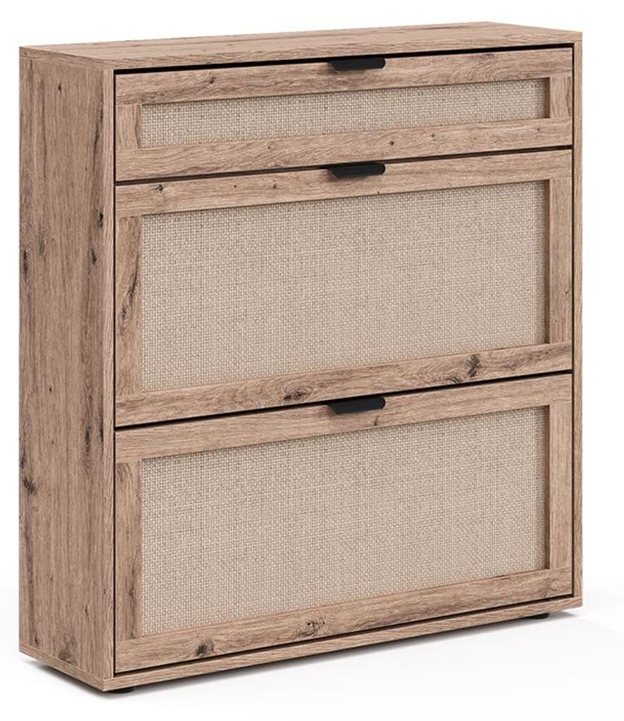 Scarpiera da ingresso Vicco Elven Rovere 80 x 85 cm con 2 Immagine del prodotto 