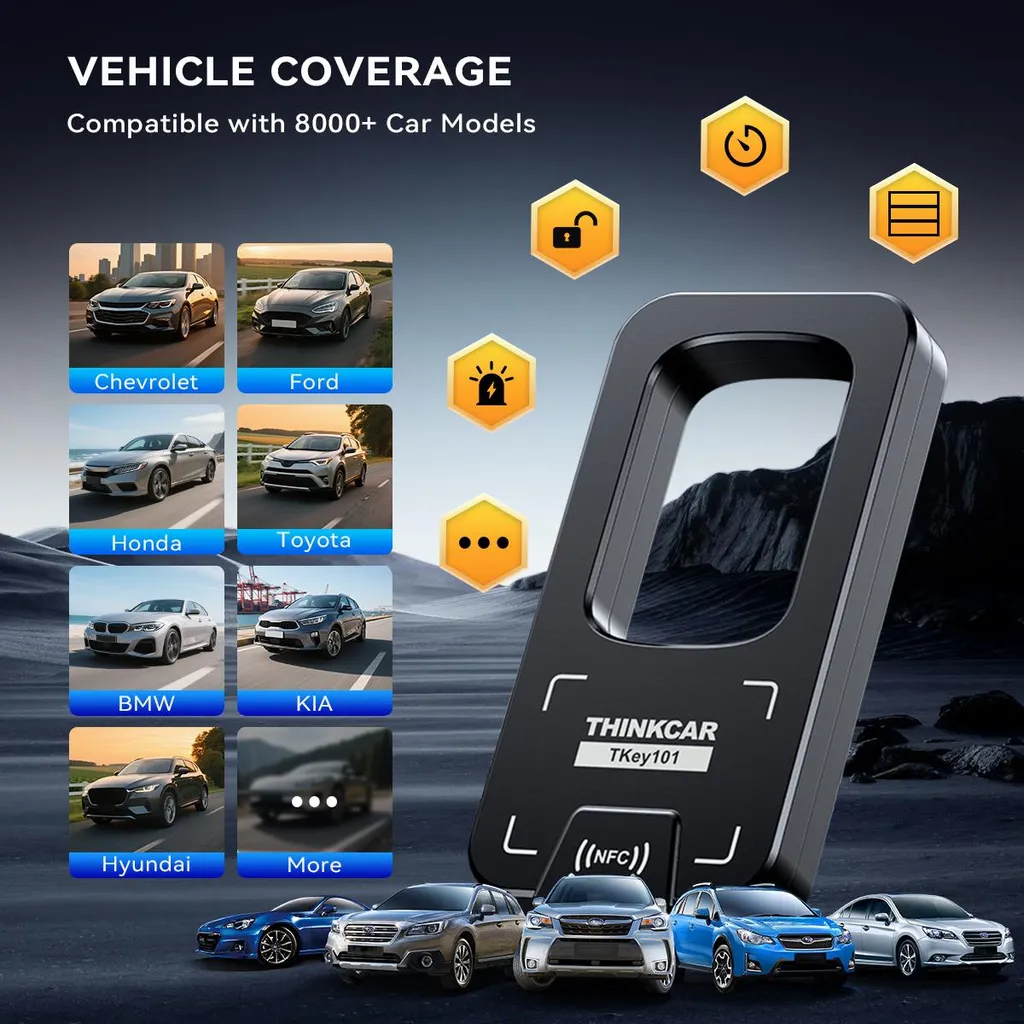 Programmeur Clé Auto 4 Modes Antivol THINKCAR Tkey 101 Haute Sécurité