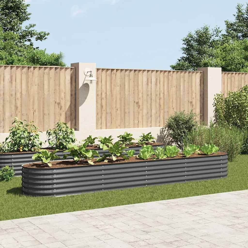vidaXL Garten-Hochbeet 400 x 80 x 44 cm Verzinkter Stahl Produktbild 