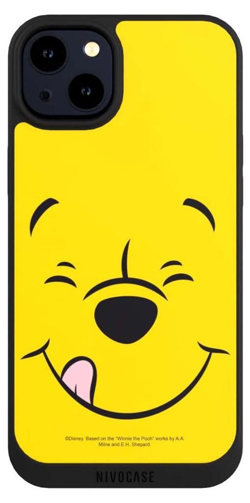 NIVOCASE Handyhülle für Apple iPhone 14 Plus Hülle NIVOpure Case Schwarz Disney Offizielles Lizenzprodukt Winnie Puuh