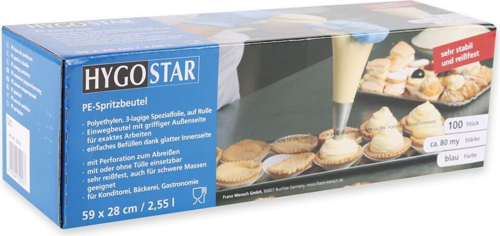 Worek do wyciskania Hygostar Cool | LDPE Zdjęcie produktu 