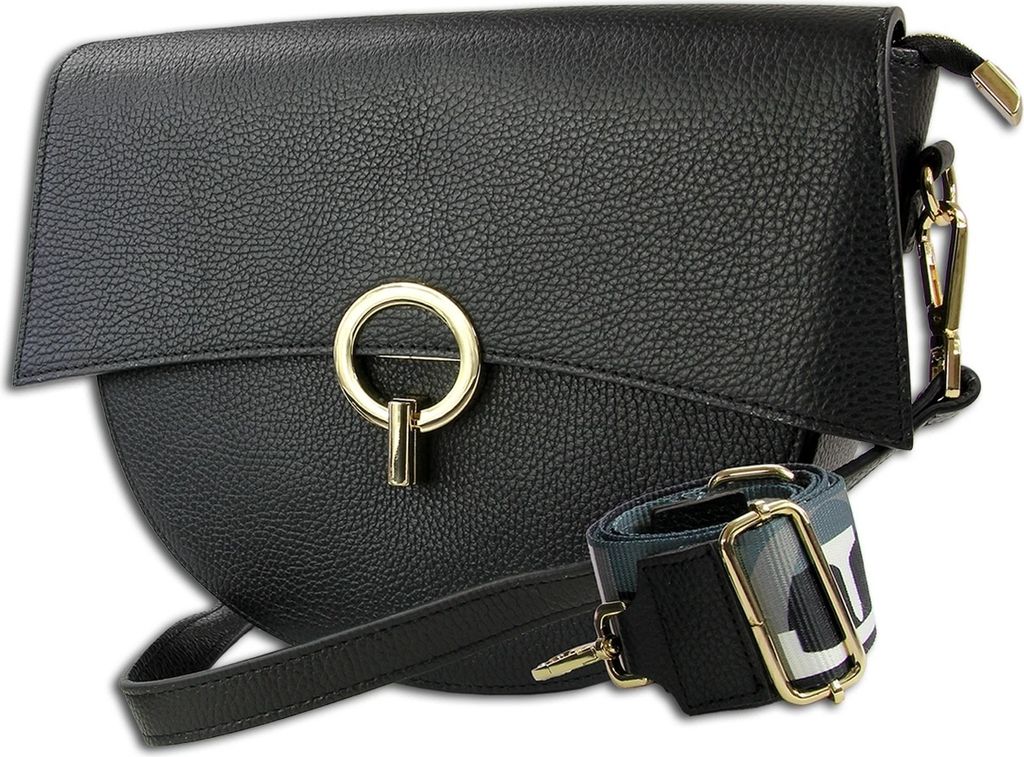 Toscanto Leder Tasche Umhängetasche Citytasche schwarz OTT824US