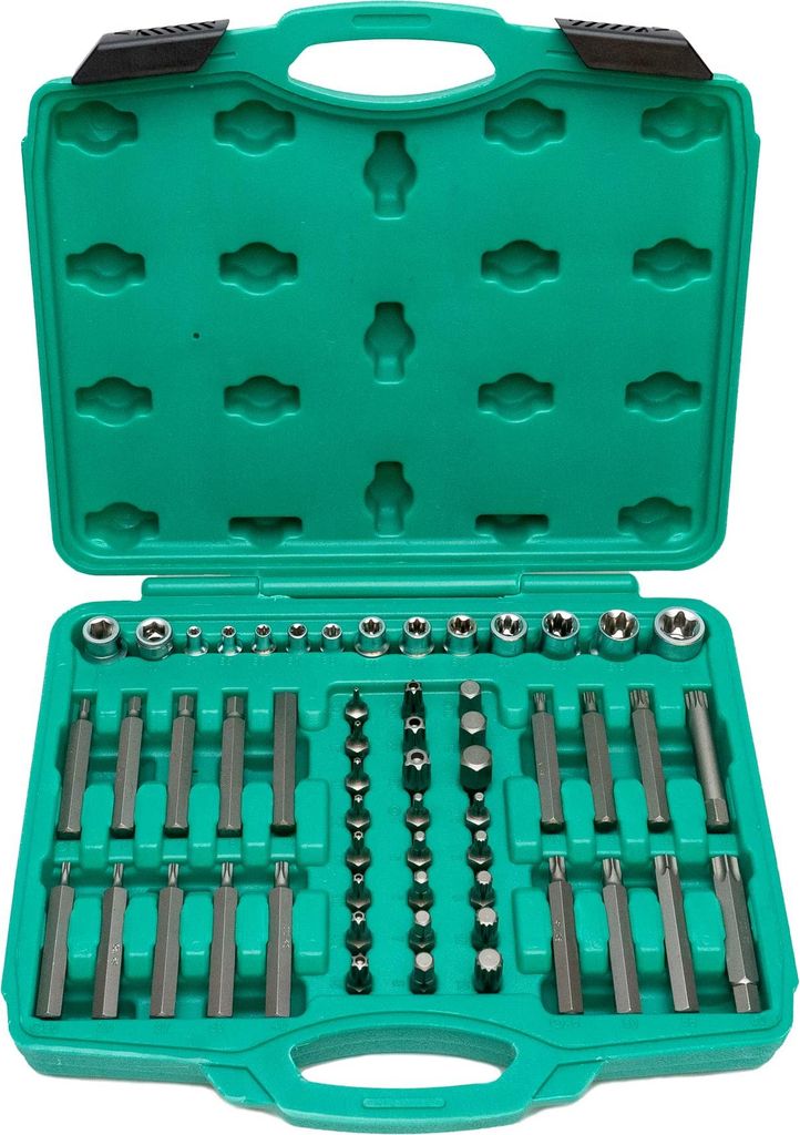 Steckschlüsselsatz für alle gängigen Schraubenformen 56tlg Steckschlüsseleinsätze I 1/2" - 3/8" - 1/4" von WIESEMANN 1893 I Aus Q-50 Stahl I B...