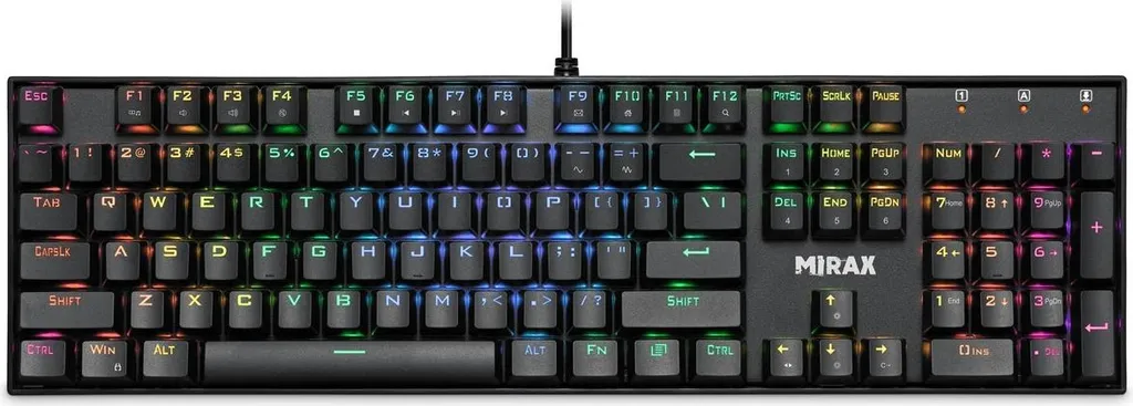 Clavier Mirax GK-352 Mécanique avec Touches Anti-Ghosting et Châssis Acier