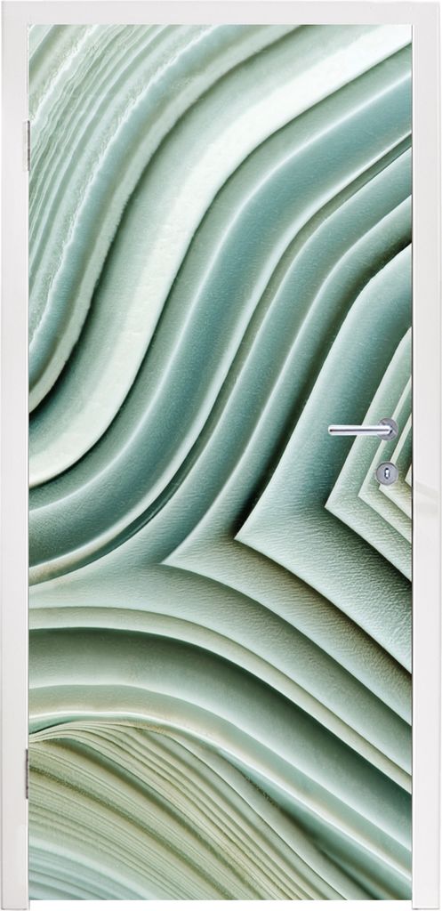 MuchoWow Türtapete Selbstklebende Türfolie Naturstein - Abstrakt - Grau 95x235 cm Türposter Türaufkleber Klebefolie Türklebefolie - XXL-Post...