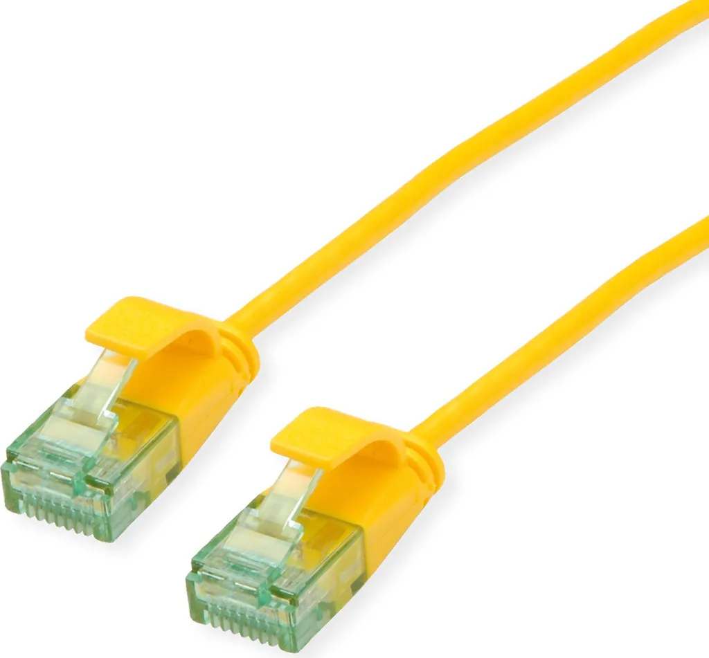Cavo Rete Cat.6A Slim ROLINE RM Giallo 1.5m | Soluzione Data Center