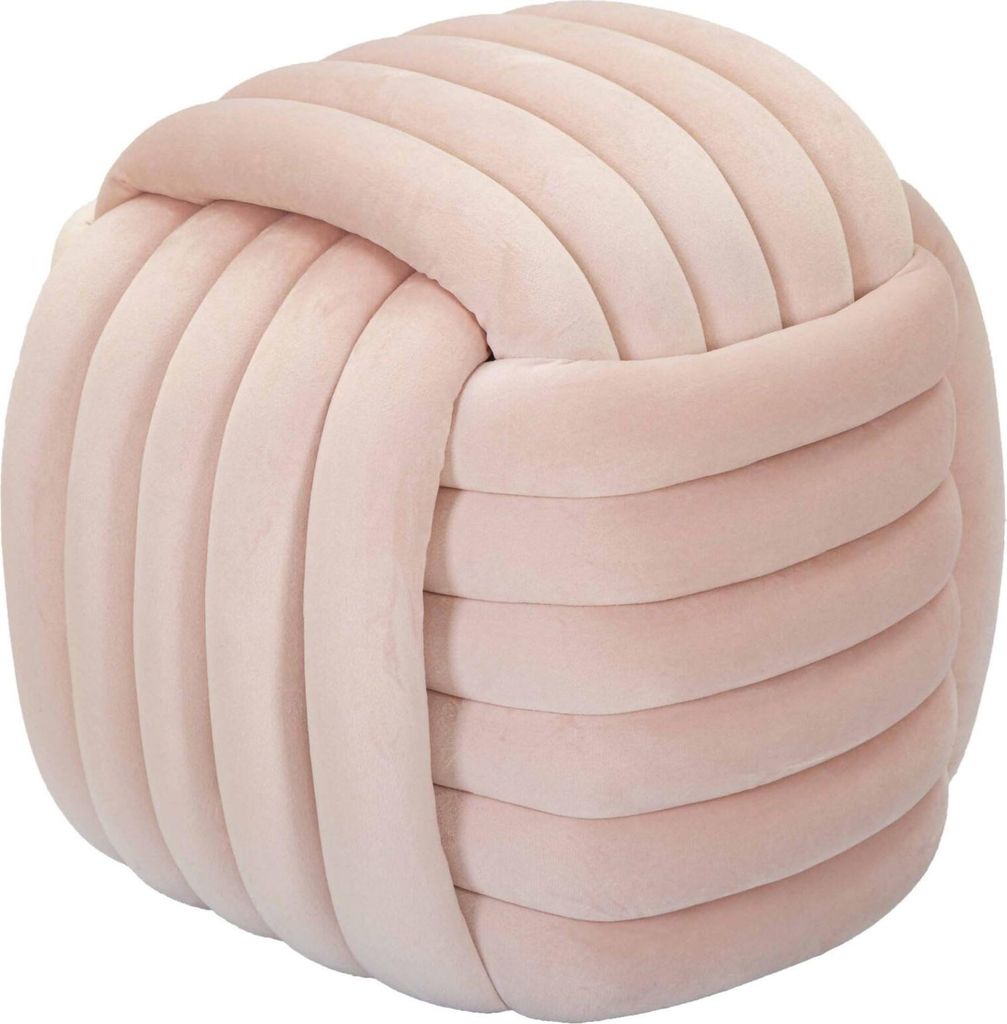 Dmora Hocker Karori 45x45x45h cm Rosa, Rund