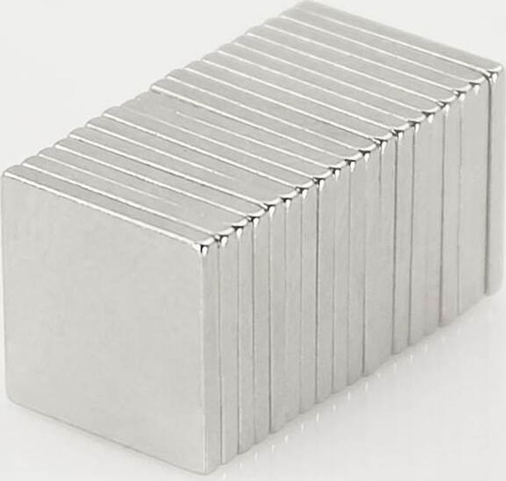 5 x Oblique Unique Neodym Magnet Extrem N50 10 x 10 x 1 mm Produktbild 