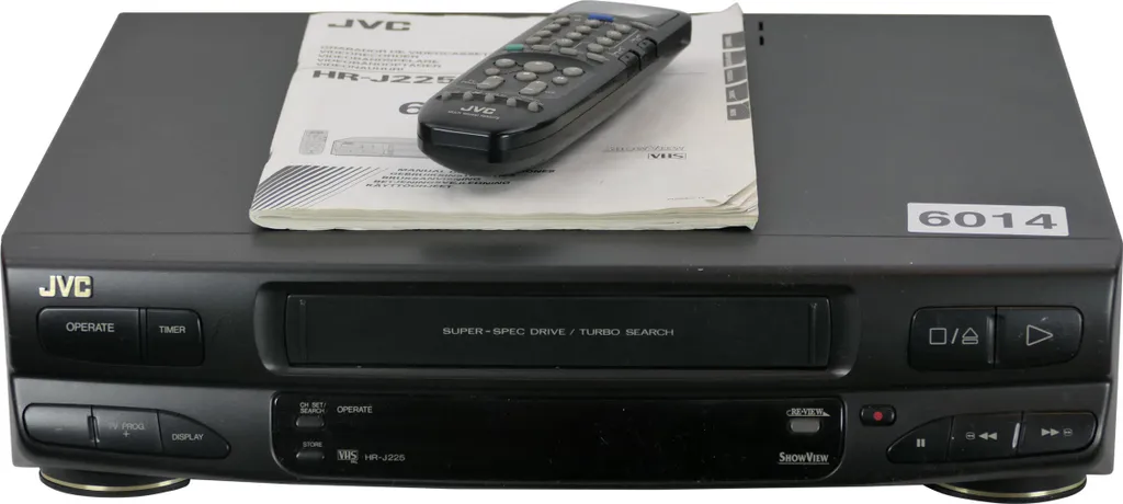 Magnétoscope JVC HR-J225 pour Visionner et Numériser vos Vidéos VHS