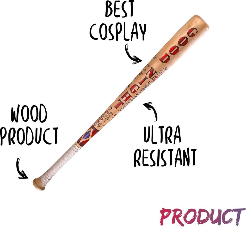 Harley Quinn Baseballschläger, Cosplay, 85cm, COMIC CON, Produktbild 6