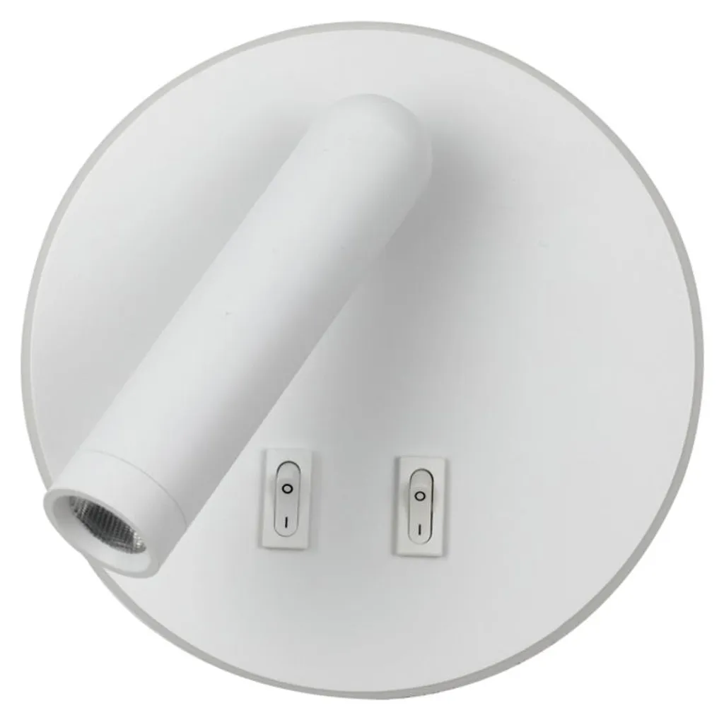Applique LED 8W Italux FURLA WL-53742-1-WH Blanche avec Spot Orientable