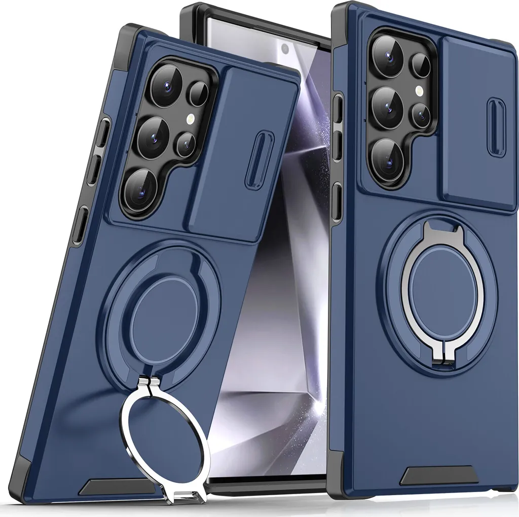 Cover Rugged S24 Ultra Blu | Antiurto Militare con Copri Obiettivo