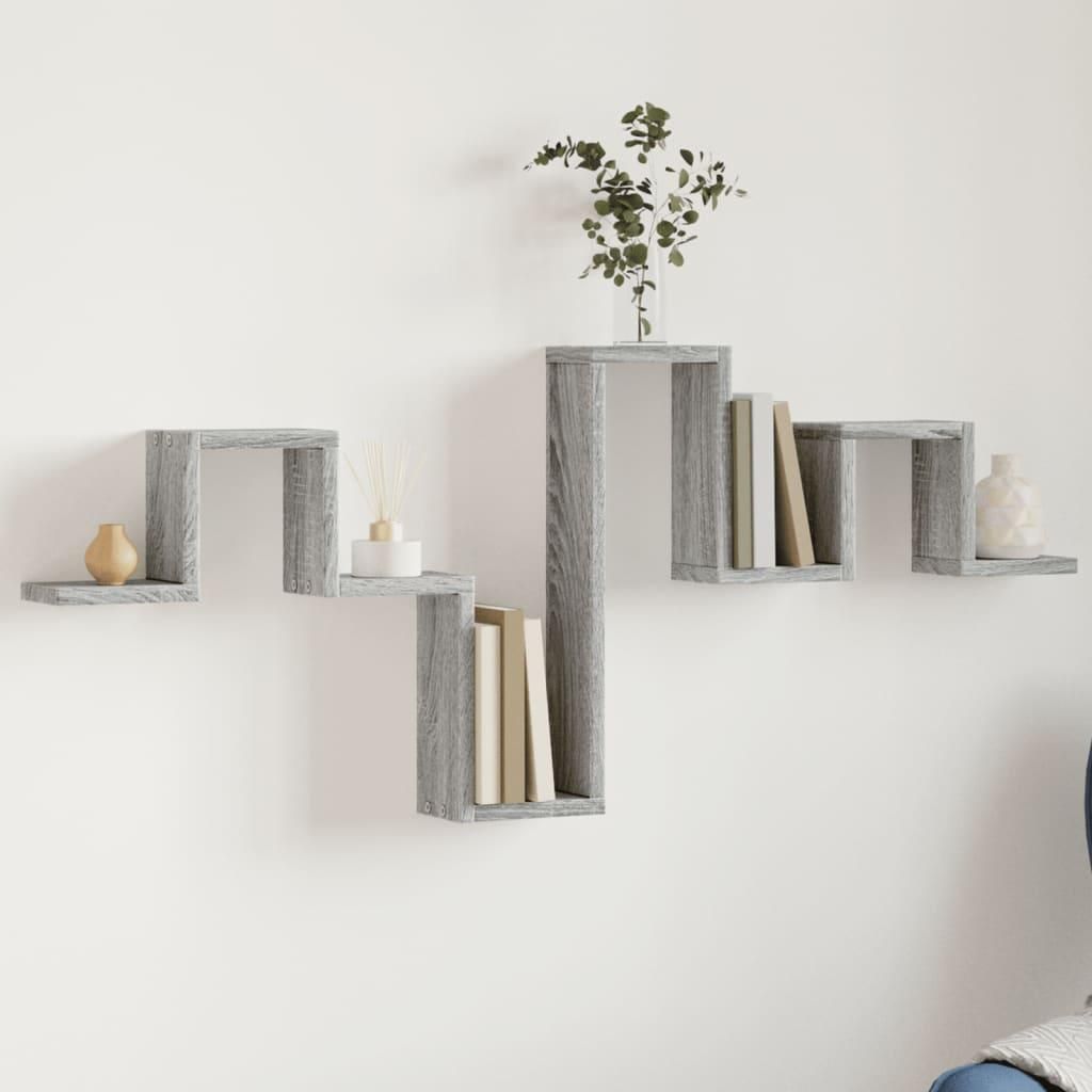 vidaXL Nástenná polica šedá Sonoma 104,5x10x43 cm materiál Obrázok produktu 
