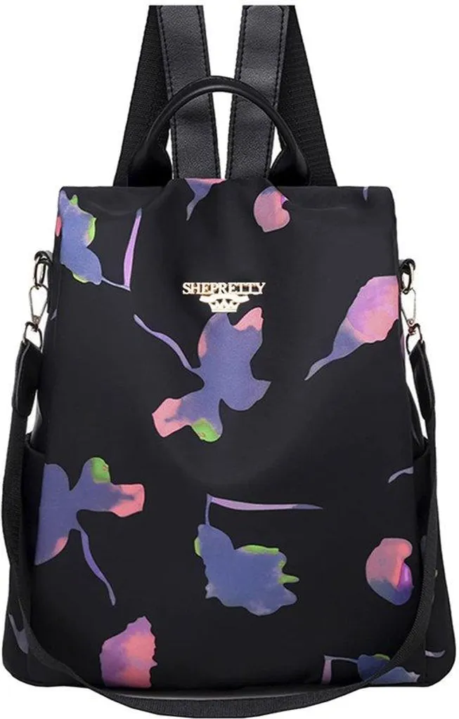 Sac à dos de voyage anti-vol violet motif papillon pour excursion