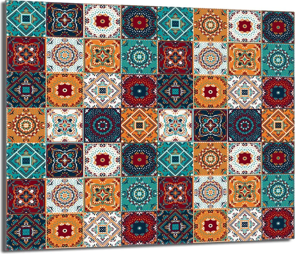 Copri Fornelli Vetro 60x52 Effetto Mosaico | Protezione Piano Induzione