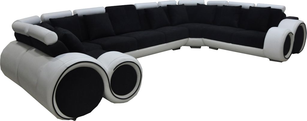 Ecke Leder Modern XXL Couch Wohnlandschaft Ledersofa Sofa U-form A1163 +