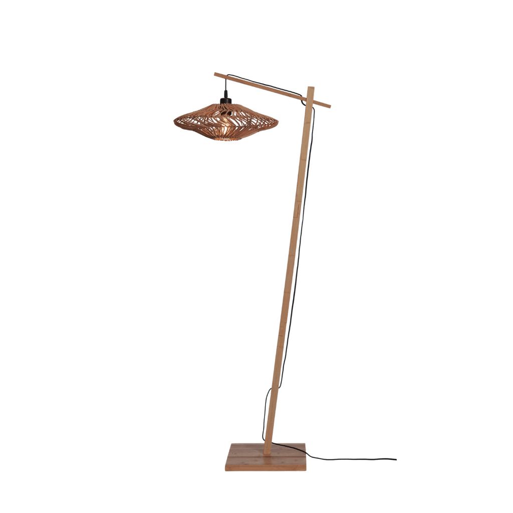 GOOD&MOJO - Stehleuchte Zanzibar - Bambus - 63x40x150cm für Wohnzimmer, Schlafzimmer
