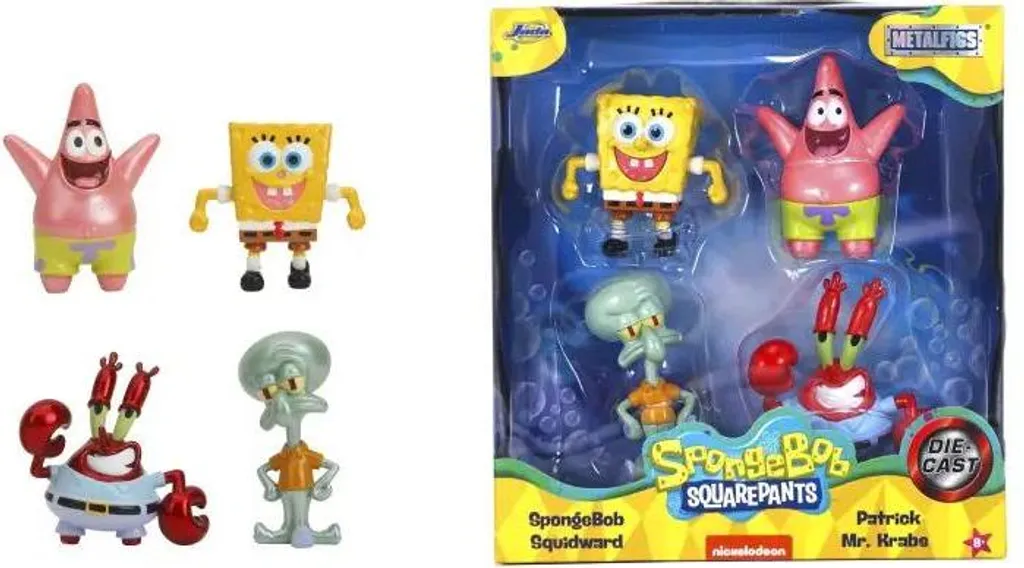 Simba JADA SpongeBob Set de 4 Figurines en Métal 6,5 cm 9335302314